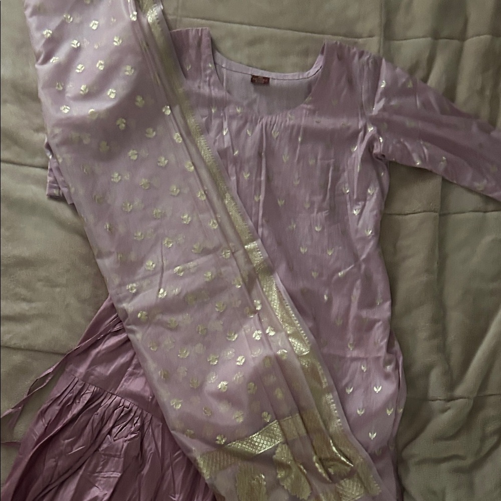 Elegant Pink and Gold Traditional Outfit M/L